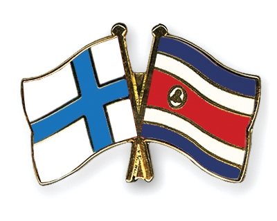 Fahnen Pins Finnland Costa-Rica