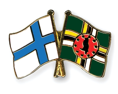 Fahnen Pins Finnland Dominica