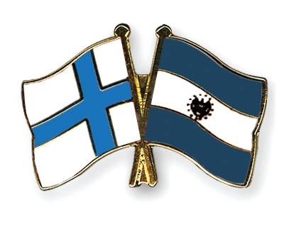 Fahnen Pins Finnland El-Salvador