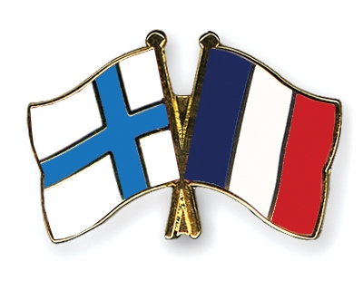Fahnen Pins Finnland Frankreich