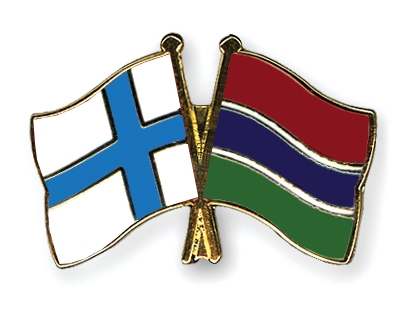 Fahnen Pins Finnland Gambia