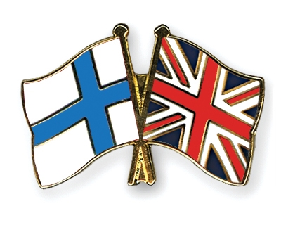 Fahnen Pins Finnland Grossbritannien