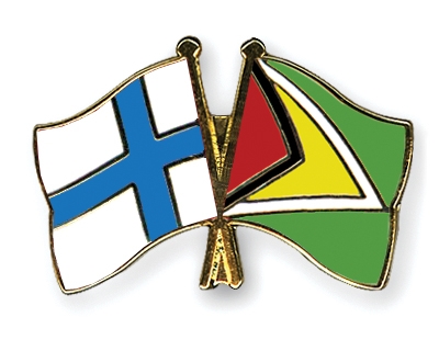 Fahnen Pins Finnland Guyana