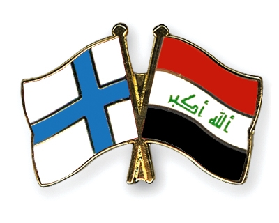 Fahnen Pins Finnland Irak