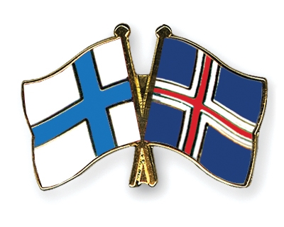 Fahnen Pins Finnland Island