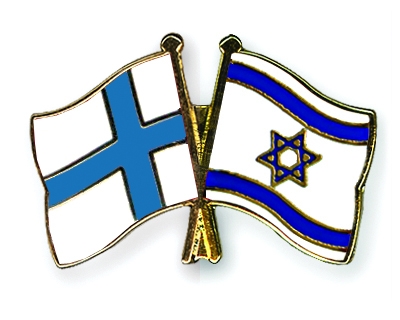 Fahnen Pins Finnland Israel