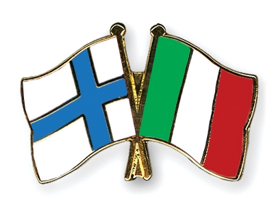 Fahnen Pins Finnland Italien