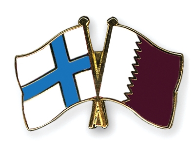Fahnen Pins Finnland Katar