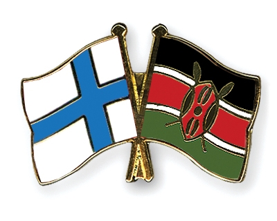 Fahnen Pins Finnland Kenia