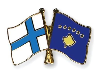 Fahnen Pins Finnland Kosovo