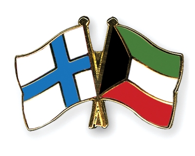 Fahnen Pins Finnland Kuwait