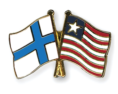 Fahnen Pins Finnland Liberia