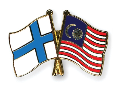 Fahnen Pins Finnland Malaysia