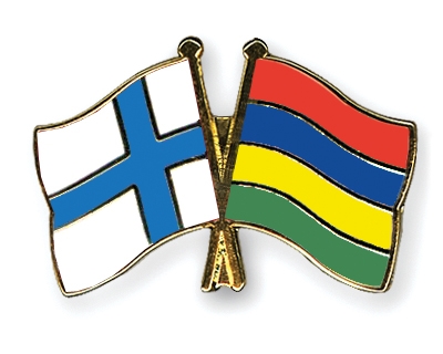 Fahnen Pins Finnland Mauritius