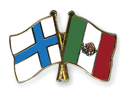 Fahnen Pins Finnland Mexiko