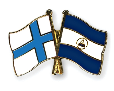 Fahnen Pins Finnland Nicaragua