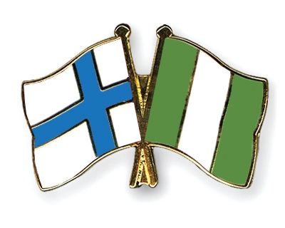 Fahnen Pins Finnland Nigeria