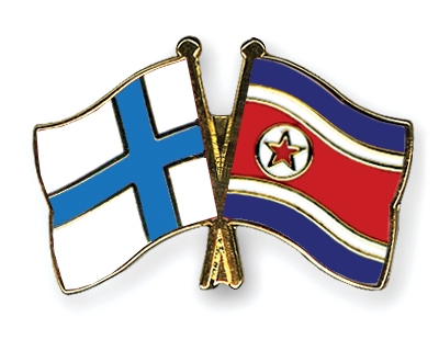 Fahnen Pins Finnland Nordkorea