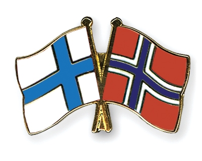 Fahnen Pins Finnland Norwegen