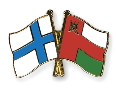 Fahnen Pins Finnland Oman