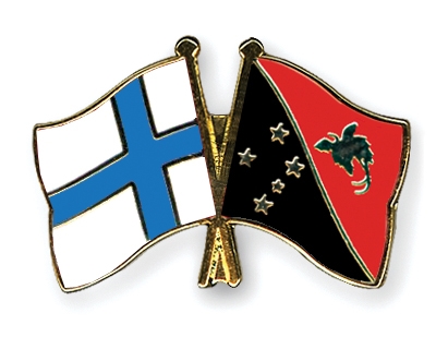 Fahnen Pins Finnland Papua-Neuguinea