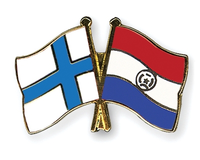 Fahnen Pins Finnland Paraguay