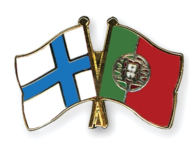 Fahnen Pins Finnland Portugal