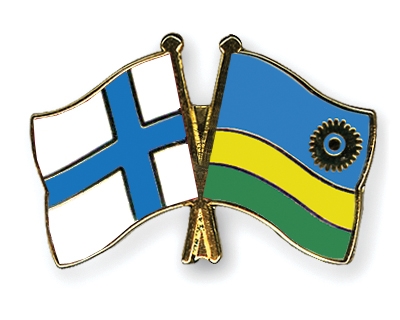 Fahnen Pins Finnland Ruanda