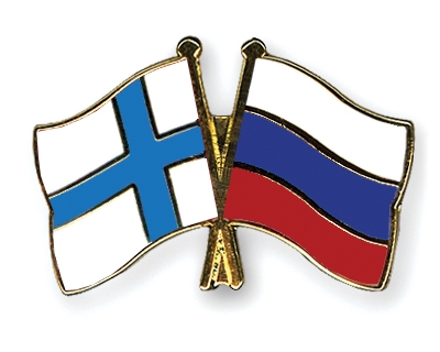 Fahnen Pins Finnland Russland