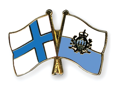 Fahnen Pins Finnland San-Marino