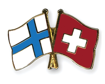 Fahnen Pins Finnland Schweiz