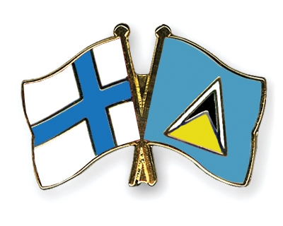 Fahnen Pins Finnland St-Lucia