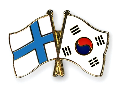 Fahnen Pins Finnland Sdkorea