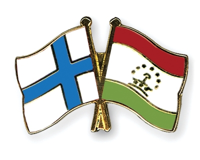 Fahnen Pins Finnland Tadschikistan