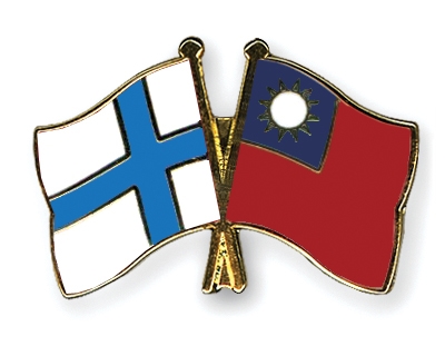 Fahnen Pins Finnland Taiwan