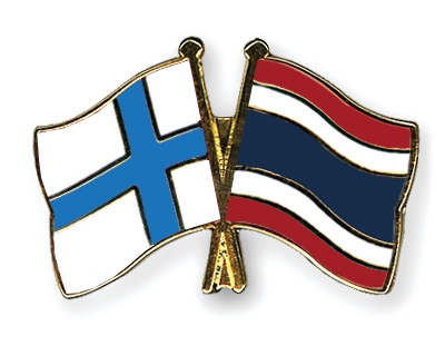 Fahnen Pins Finnland Thailand