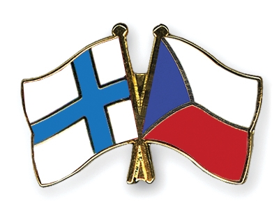 Fahnen Pins Finnland Tschechische-Republik