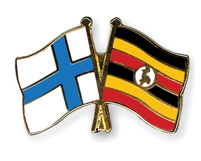 Fahnen Pins Finnland Uganda