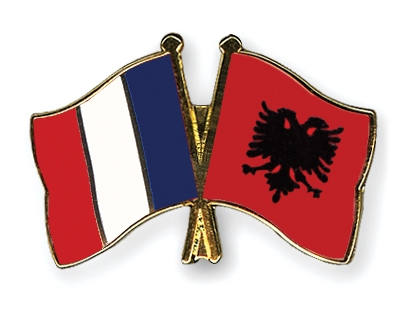 Fahnen Pins Frankreich Albanien