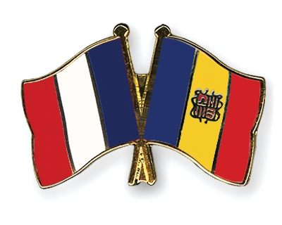 Fahnen Pins Frankreich Andorra