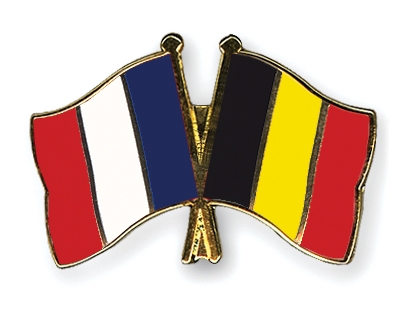Fahnen Pins Frankreich Belgien