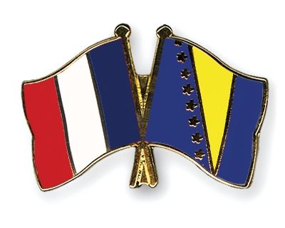 Fahnen Pins Frankreich Bosnien-und-Herzegowina
