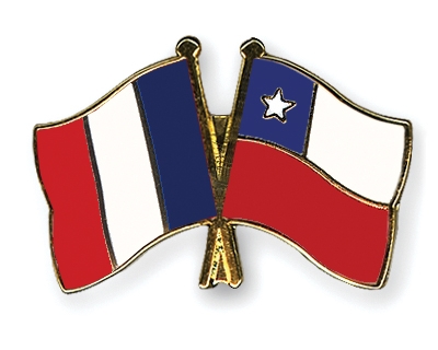 Fahnen Pins Frankreich Chile