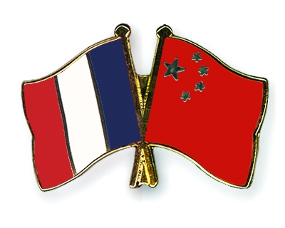 Fahnen Pins Frankreich China