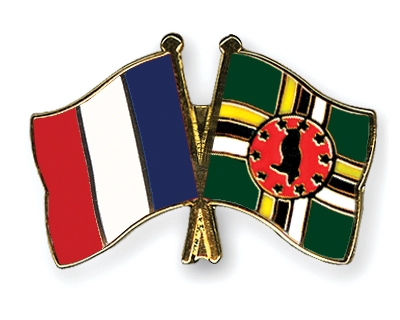 Fahnen Pins Frankreich Dominica