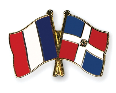 Fahnen Pins Frankreich Dominikanische-Republik