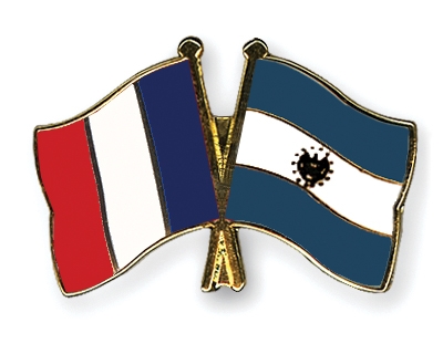 Fahnen Pins Frankreich El-Salvador