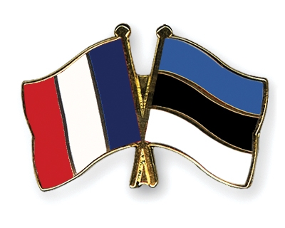Fahnen Pins Frankreich Estland