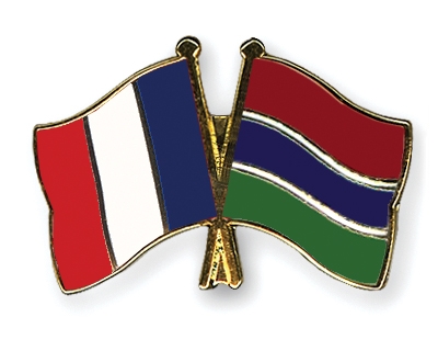 Fahnen Pins Frankreich Gambia