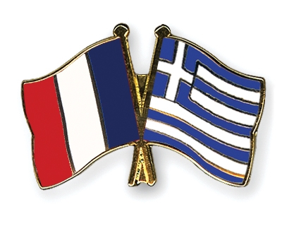 Fahnen Pins Frankreich Griechenland